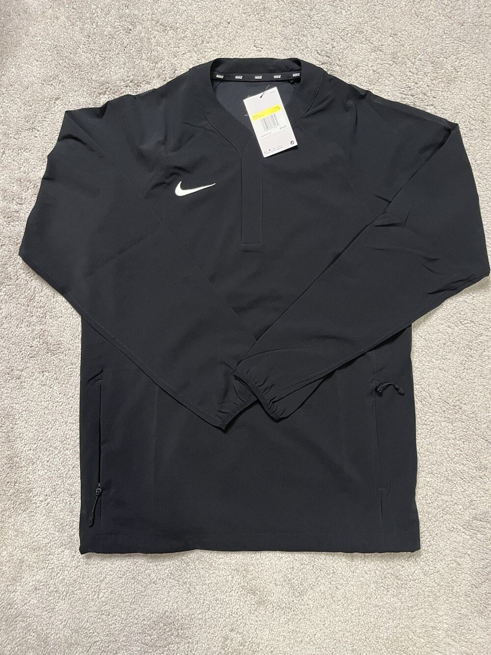 Nike Baseball Black Long Sleeve Pregame Top Mens Small DO9174-010